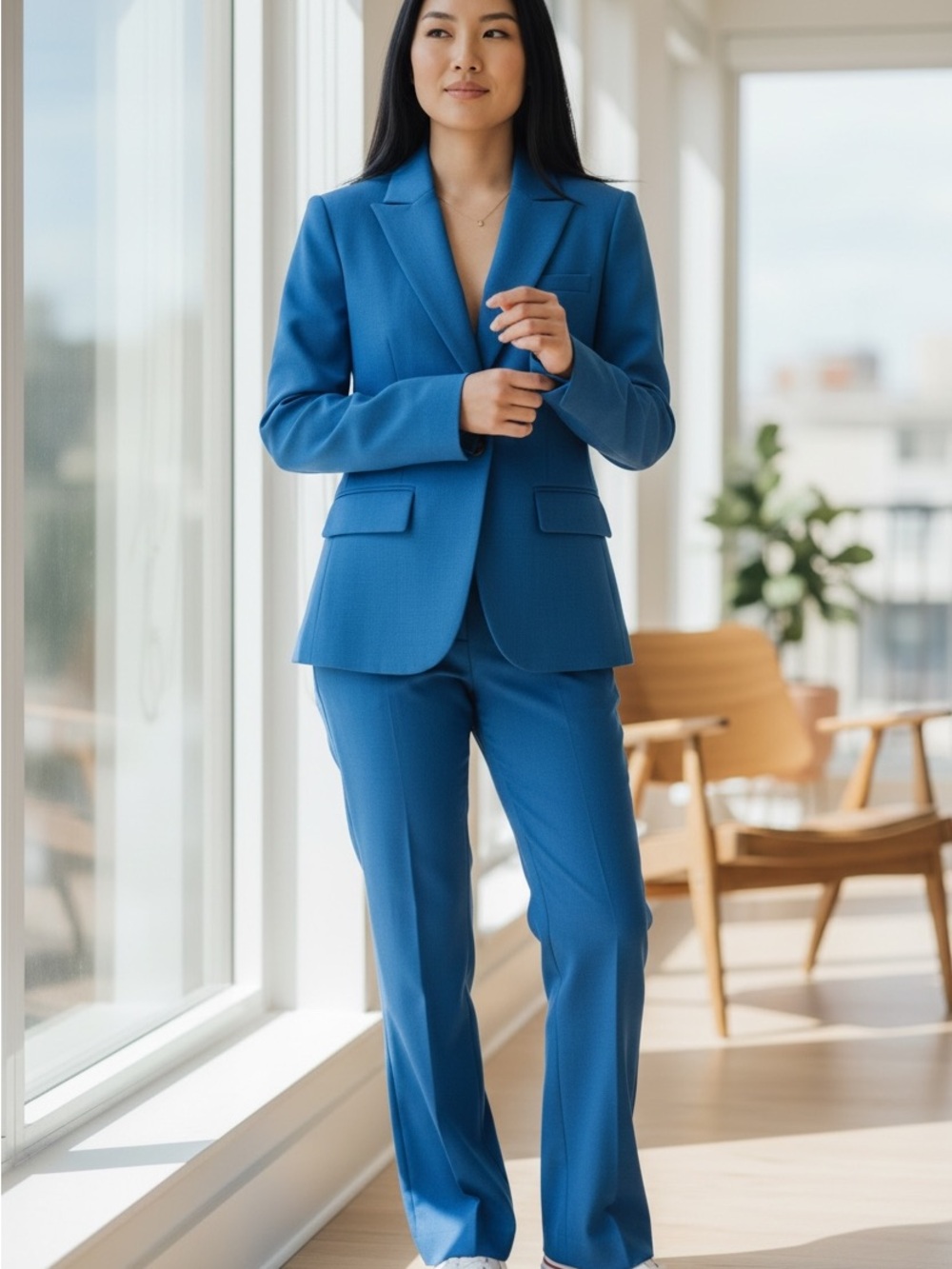 Banana Republic Women's Royal Blue Tailored Suit Pants & Blazer